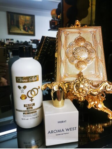 Aroma West HIJRAT (NISHANE Hacivat) and body cream with pheromones set