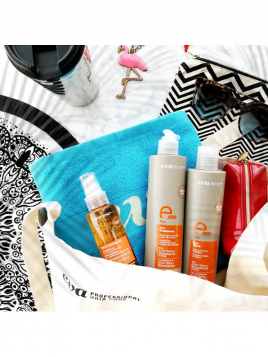 E-LINE SUN PACK - after swimming pools or the sea - shampoo, mask, oil + GIFT beach bag 3