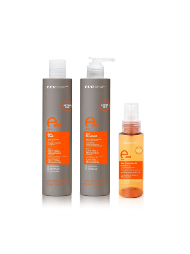 E-LINE SUN PACK - after swimming pools or the sea - shampoo, mask, oil + GIFT beach bag 2